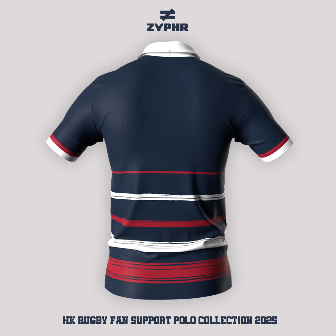 Pre Order：HK Rugby Fan Support Polo Collection (Blue+Red+White) 欖球 Polo 打氣衫 (藍紅白色)