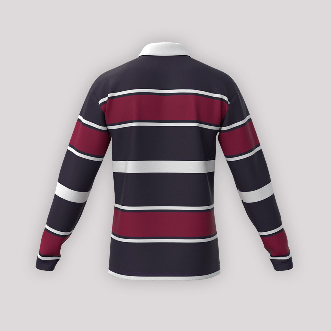 Pre Order：Rugby Vintage Collection Long Sleeve Polo Jersey (Red White Blue) 復古長袖Polo欖球上衣 (紅白藍橫間色)