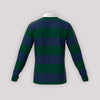 預購：Rugby Vintage Collection 長袖 Polo 球衣 (藍綠色) 復古長袖 Polo 橄欖球上衣 (藍綠橫間色)